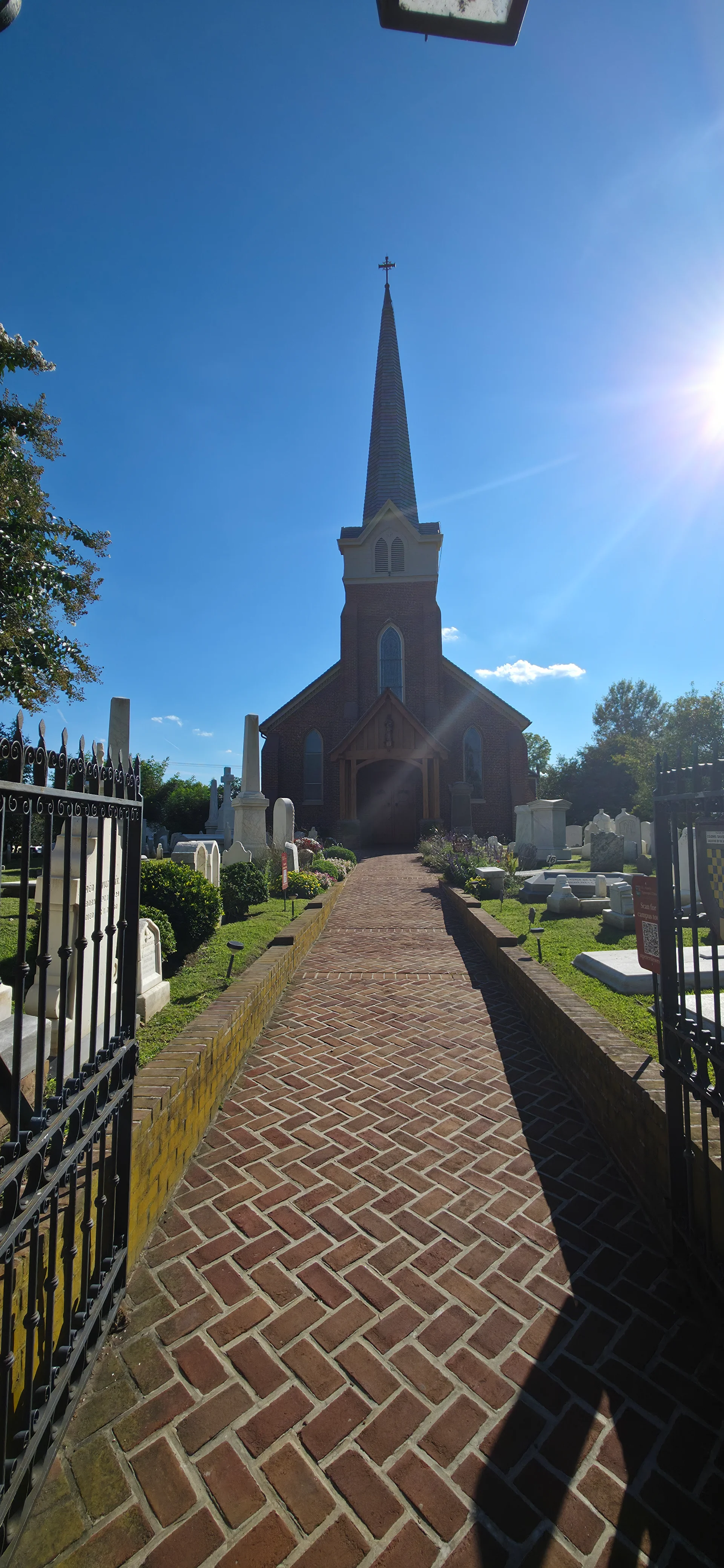 To enter most of the local churches, you must walk through the historic graveyards and between the tombstones