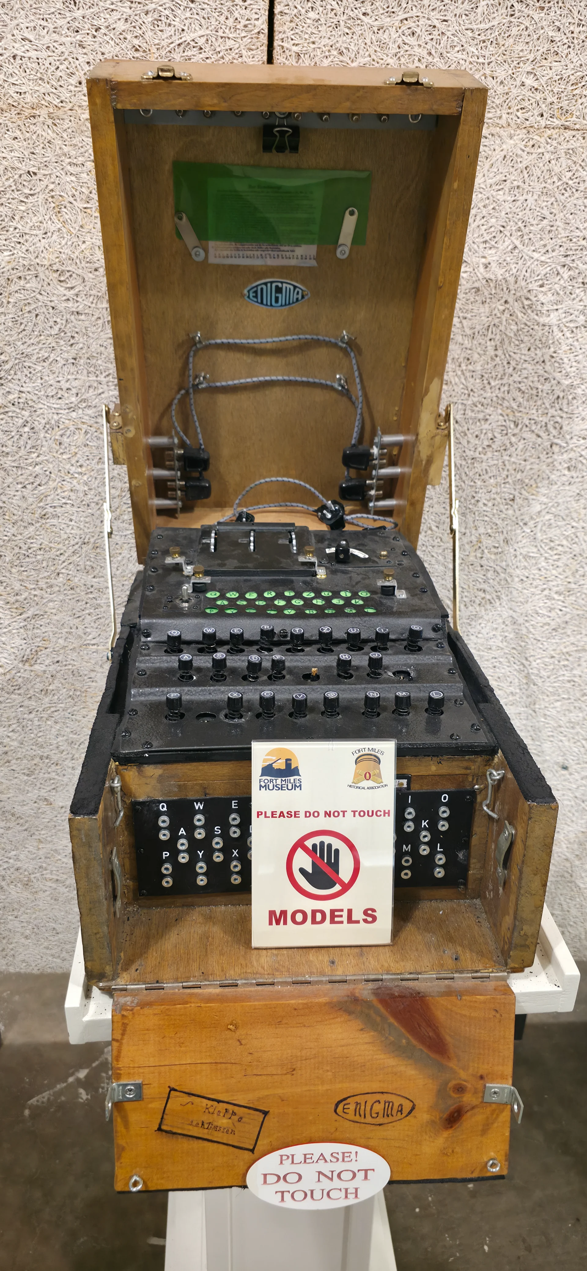 An Enigma machine used during the WWII coastal defense operations at Fort Miles.