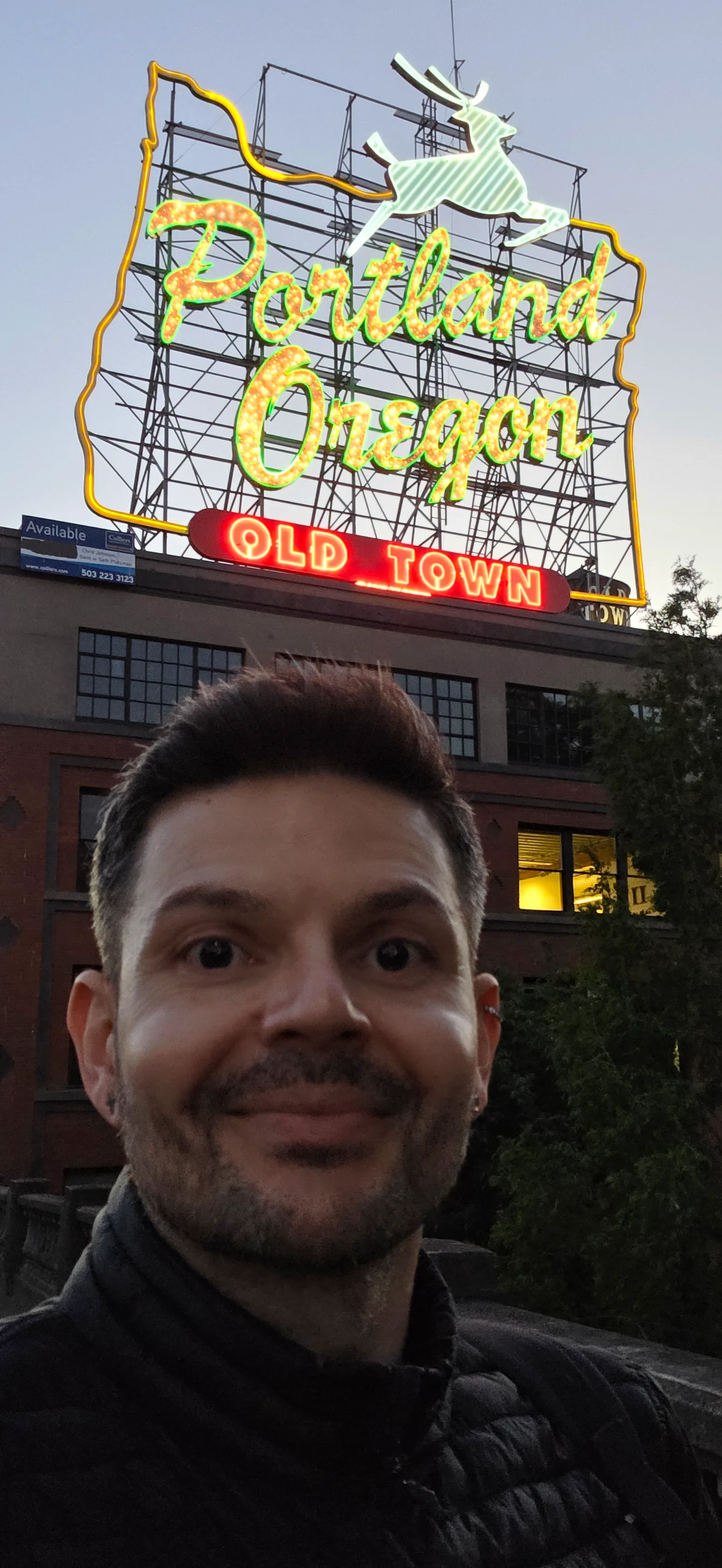 Portland Oregon White Stag Sign
